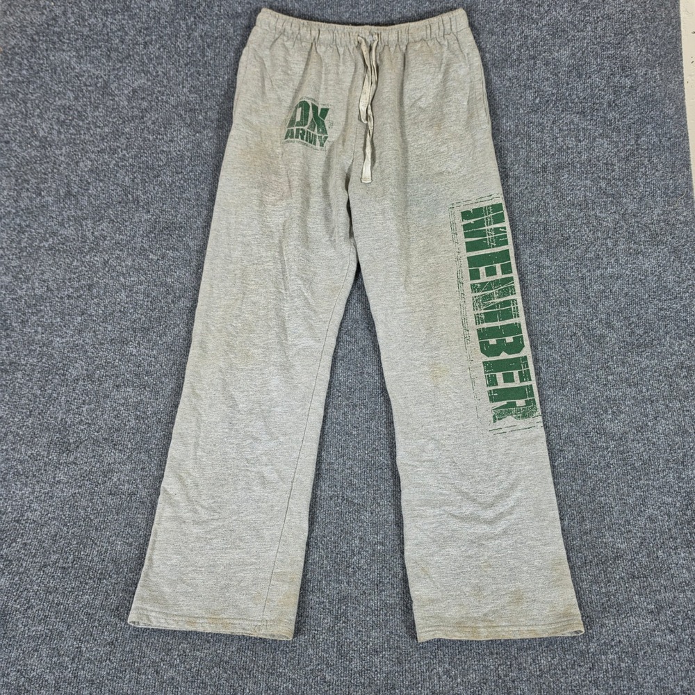 Vintage 2008 WWE DX Army Sweatpants Mens Small Heather Gray D-Generation X Pants